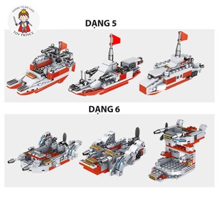 ĐỒ CHƠI LẮP RÁP PHÁT TRIỂN TRÍ TUỆ MÔ HÌNH TÀU CHIẾN HẠM CẢNH SÁT BIỂN ROBOT TÀU CHIẾN/MÁY BAY/XE TĂNG/XE Ô TÔ 1000+CT
