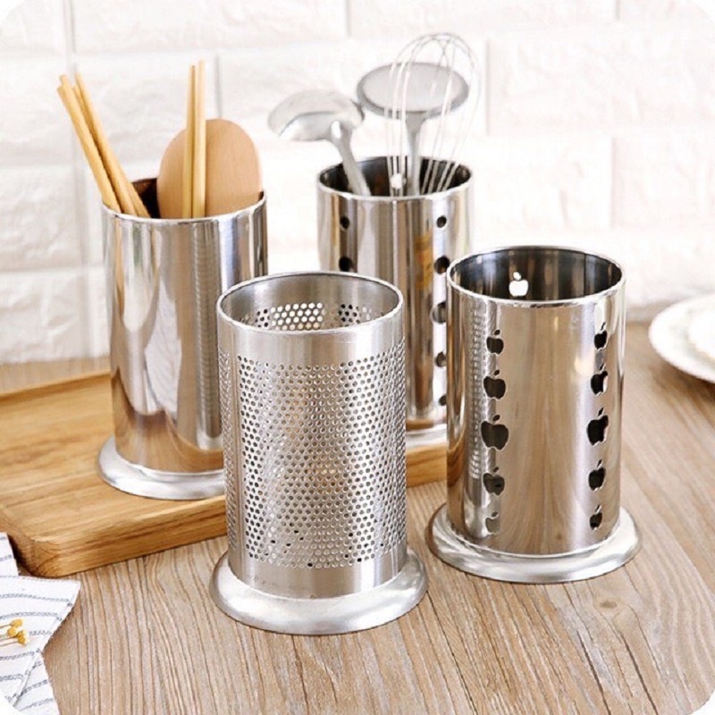 Hộp đựng đũa muỗng bằng INOX 304 🌳PHAMNGHIEP36🌳Trụ đựng đũa bằng Inox 304 Cao Cấp dành cho nhà bếp