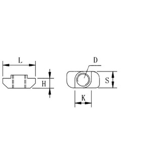 Set 100 Đai Ốc Chữ T M3 / M4 / M5 * 10 * 6 Cho 20 / 30 / 40