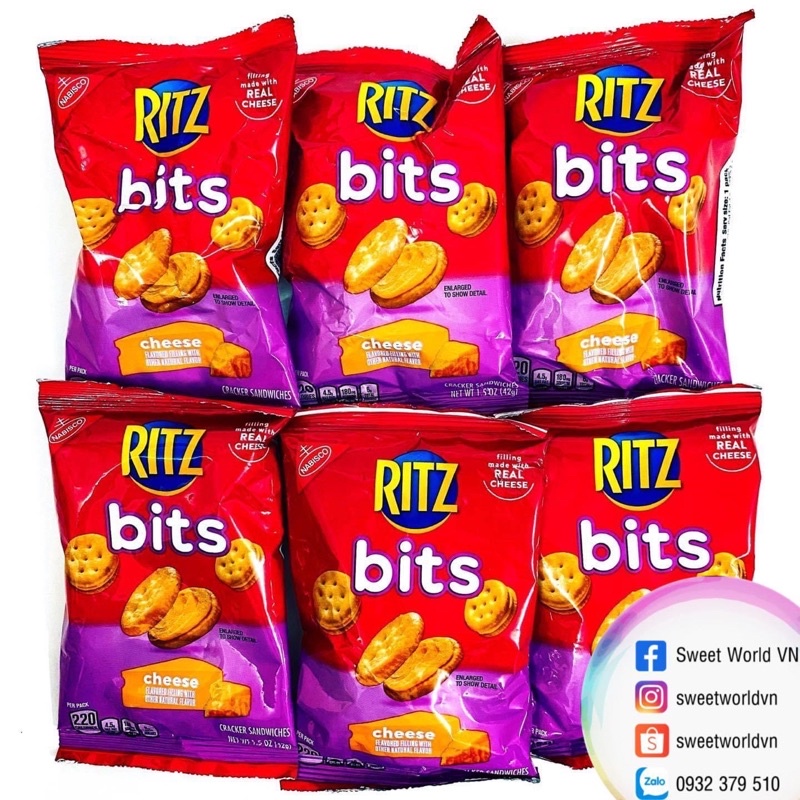 Bánh Ritz nhân phô mai mini (42g) - Mỹ | Shopee Việt Nam
