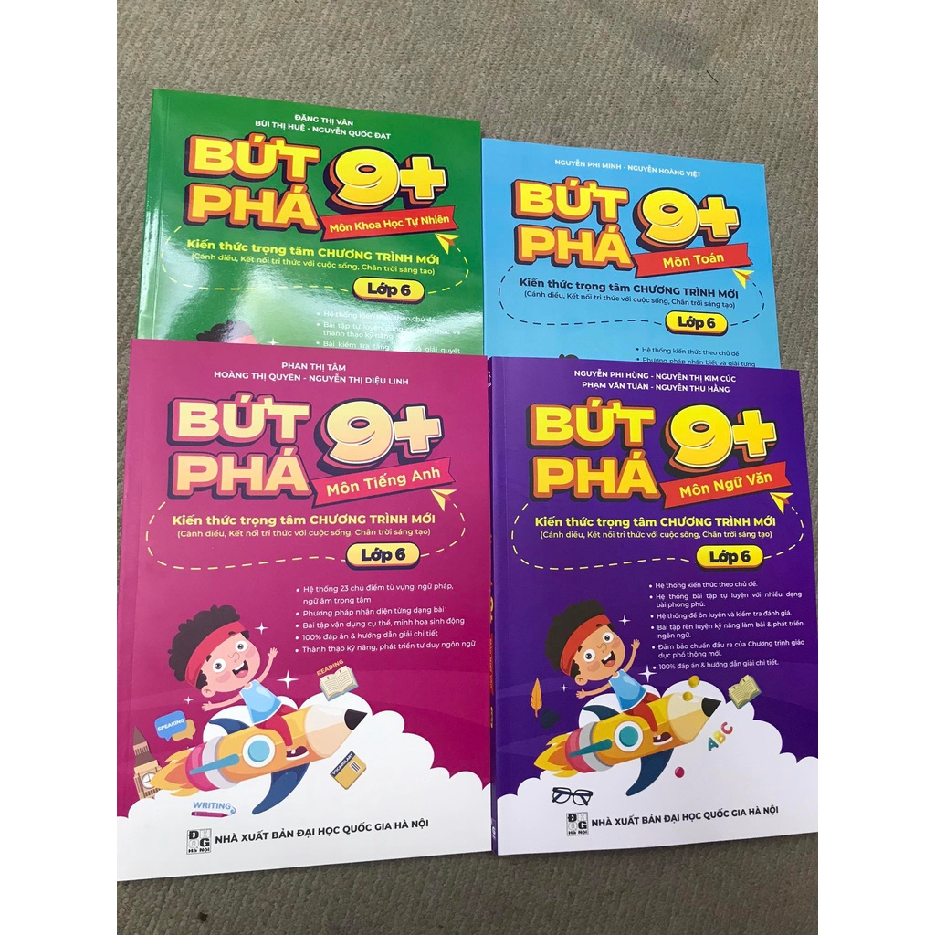 Ảnh Combo 4 sách Bứt phá 9+ lớp 6 môn Toán, Anh, Văn, KHTN - học giỏi chương trình mới, bội thu điểm 10 4