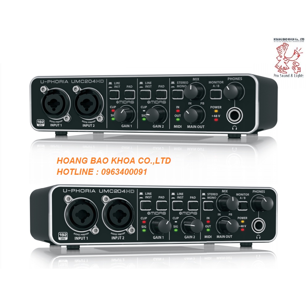 UMC204HD Sound Card Behringer - Giao Diện Âm Thanh Audiophile 2x4, 24 ...