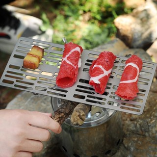 Lò Nướng BBQ Mini Bằng Titan Tiện Dụng Cho Hoạt Động Ngoài Trời