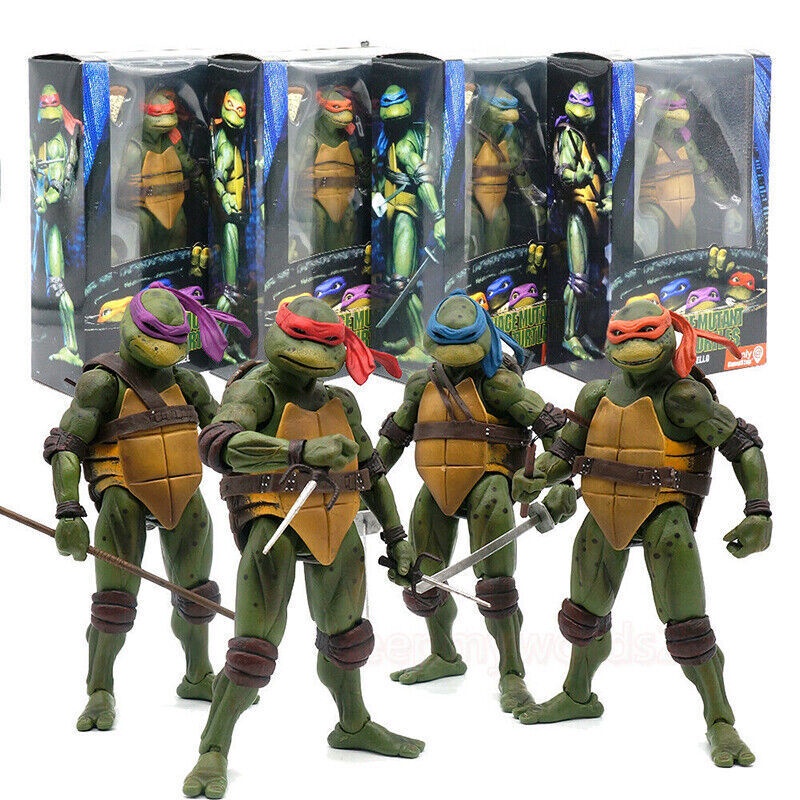 7 "Neca Đồ Chơi Mô Hình Thiếu Niên Đột Biến Ninja Nhân Vật Rùa Hành Động