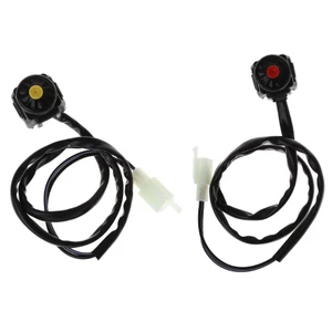 Công tắc đánh lửa tay cầm Yoo 22mm ATV Road Motocross Dirt Bike Công tắc đánh lửa Nút khởi động động cơ Công tắc còi