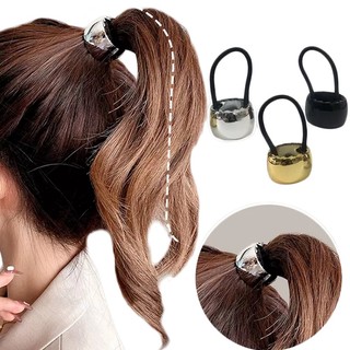 Dây Cột Tóc Đuôi Ngựa Co Giãn Bằng Hợp Kim Đơn Giản Cho Nữ