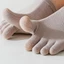 DELMER Ngón Chân Tách Tất Màu Trơn Co Giãn Đơn Giản Cotton Ngắn Mùa Hè Năm Ngón Tất