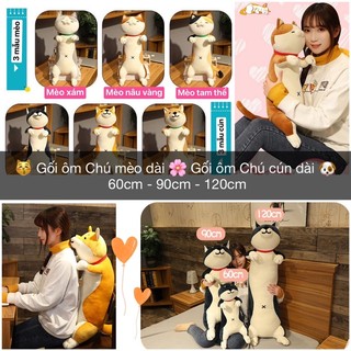 PLUSHIE - 6 mẫu Gối ôm mẫu CÚN BÔNG, MÈO BÔNG 60cm 90cm 120cm 🥰 thú bông hàng có sẵn 🌻🌻