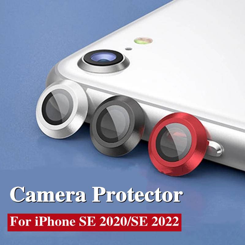 Bảo Vệ Ống Kính Máy Ảnh Cho iPhone 7 8 Kim Loại Camer Vòng Bảo Vệ Trên Cho iPhone SE 2020 2022 SE3 Nắp Bảo Vệ