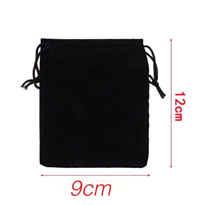 Sét 10 túi nhung đen dây rút 9 x 12 cm | Shopee Việt Nam