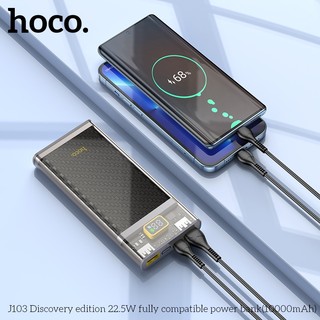 Pin dự phòng Hoco J103 10000mAh QC3.0 22.5W, PD TypeC 20W, Màn hình LCD (Xám) - Phụ Kiện Nhất Tín