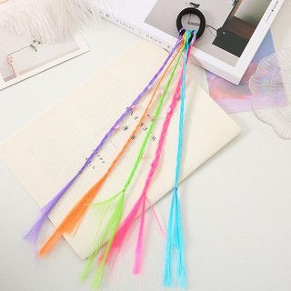 Tóc Giả Tết Bốn Lọn Màu Kèm Charm Cho Bé Gái Biểu Diễn Nổi Bật (Giá 1 Bên) HaminStore