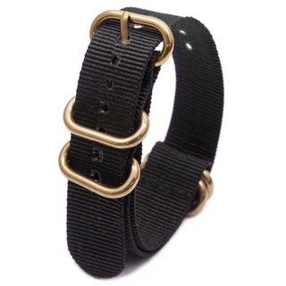 Dây Đeo Đồng Hồ Bằng Vải Nylon Dệt Có Khóa Vàng 18mm 20mm 22mm 24mm
