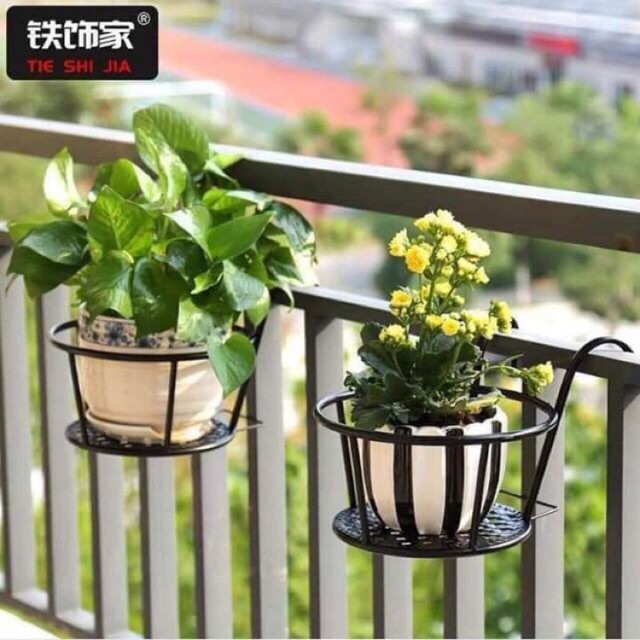 Combo 4 Giỏ tai sắt treo hoa ban công - hàng đẹp sơn tĩnh 5 lớp - 1 đổi 1 trong 7 ngày - vận chuyển siêu tốc;