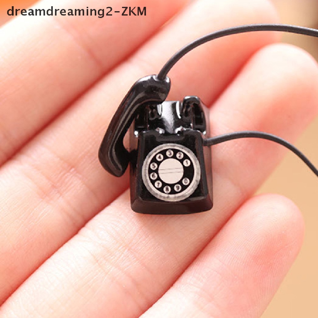 [Dreaming] Mô Hình Điện Thoại Bàn Mini Cổ Điển Trang Trí Nội Thất Nhà Búp Bê [zkm]