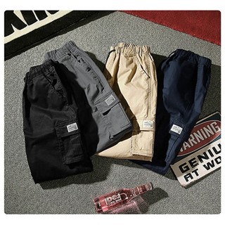 [Plus Size] Quần Joggers Màu Đen Dáng Rộng Phong Cách Đường Phố Hàn Quốc Hợp Thời Trang Cho Nam