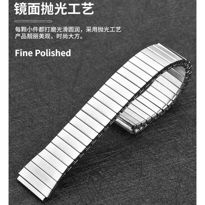 Dây Đeo Thay Thế 18mm Bằng Thép Không Gỉ Đánh Bóng Cho Đồng Hồ Thông Minh