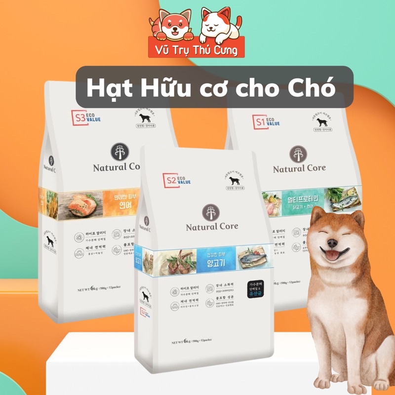 Thức ăn hạt hữu cơ Đa Đạm cho Chó Natural Core S1/S2/S3 túi 1Kg ...