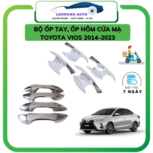 Ốp tay nắm cửa, hõm cửa ô tô Toyota Vios đời 2014 -2025, Chất liệu nhựa ABS mạ crom