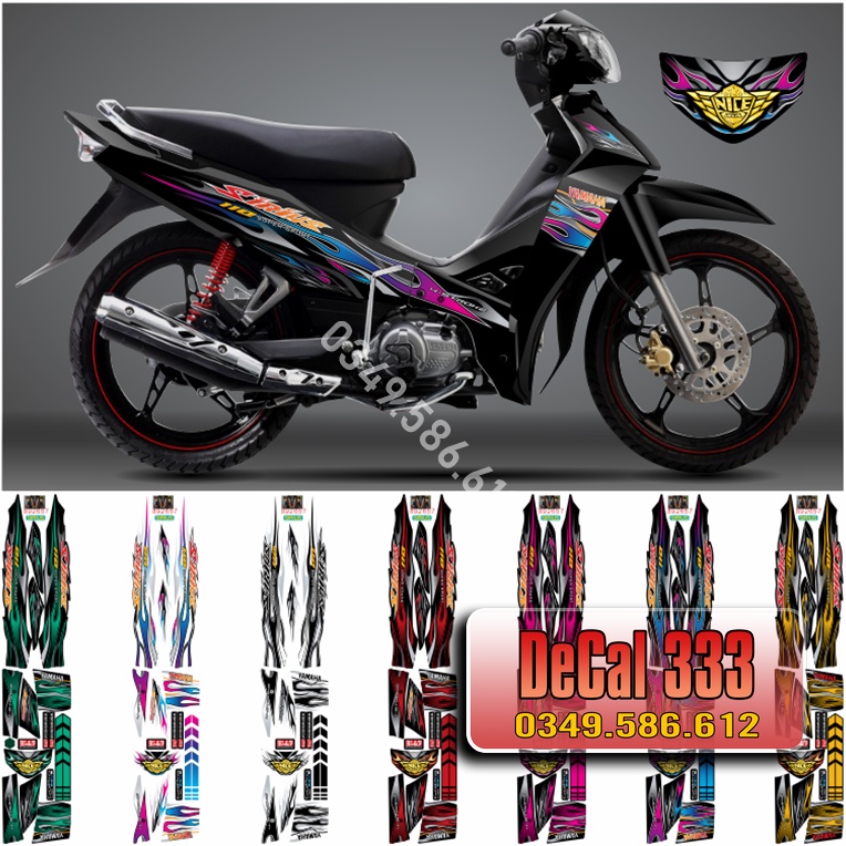 Tem Rời SIRIUS 110cc 50cc RC mẫu LỬA BỐC CHÁY 892657 - NHIỀU LỰA CHỌN ...