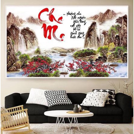 Tranh Treo Tường Cha Mẹ , Tranh Tráng Gương D40x60cm D50x75cm D60x90cm D70x110m