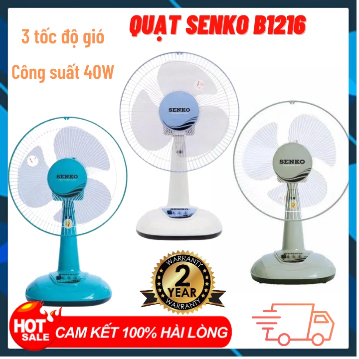 Quạt Điện Senko B1216 Để Bàn Nhỏ Mini Công Suất 40W , Có 3 Tốc Độ Để ...