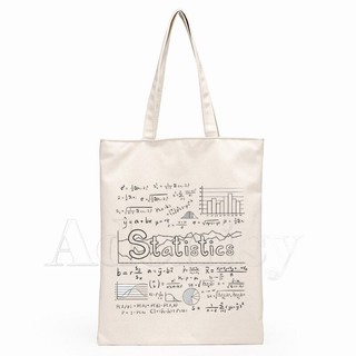 Công thức toán học Công thức phương trình Nam Túi Tote Unisex Túi vải Túi mua sắm In hình Túi đeo vai thông thường có thể gập lại 8V30