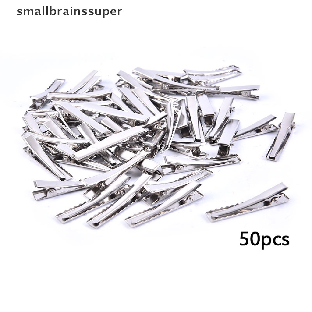 Set 50 Kẹp Tóc Cá Sấu Bằng Kim Loại Có Răng Kẹp DIY SBS