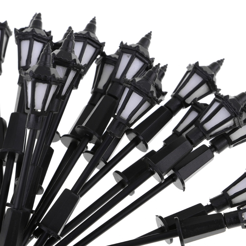 20pcs Model Street Lamp White Warm Light Model for Sand-table Exercise