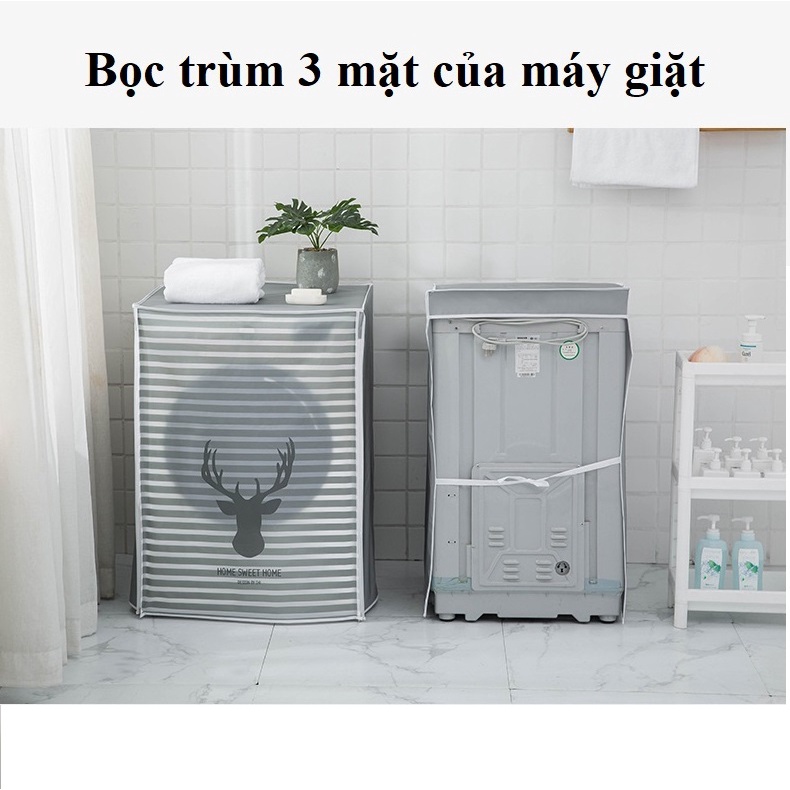 Bọc Máy Giặt Cửa Ngang Cửa Trên 7-15kg Chống Bụi Chống Nước, Áo Trùm Máy Giặt Peva Bảo Vệ Máy Giặt