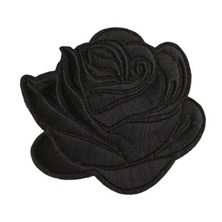 Miếng Ủi hoặc khâu Quần Áo Hoa Hồng Đen hoặc Trắng - Kích thước 7.5cm