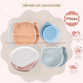 Nắp đậy silicone hình gấu cho bát và khay Dollar Minho ( 1c nắp đậy không kèm bát or khay)