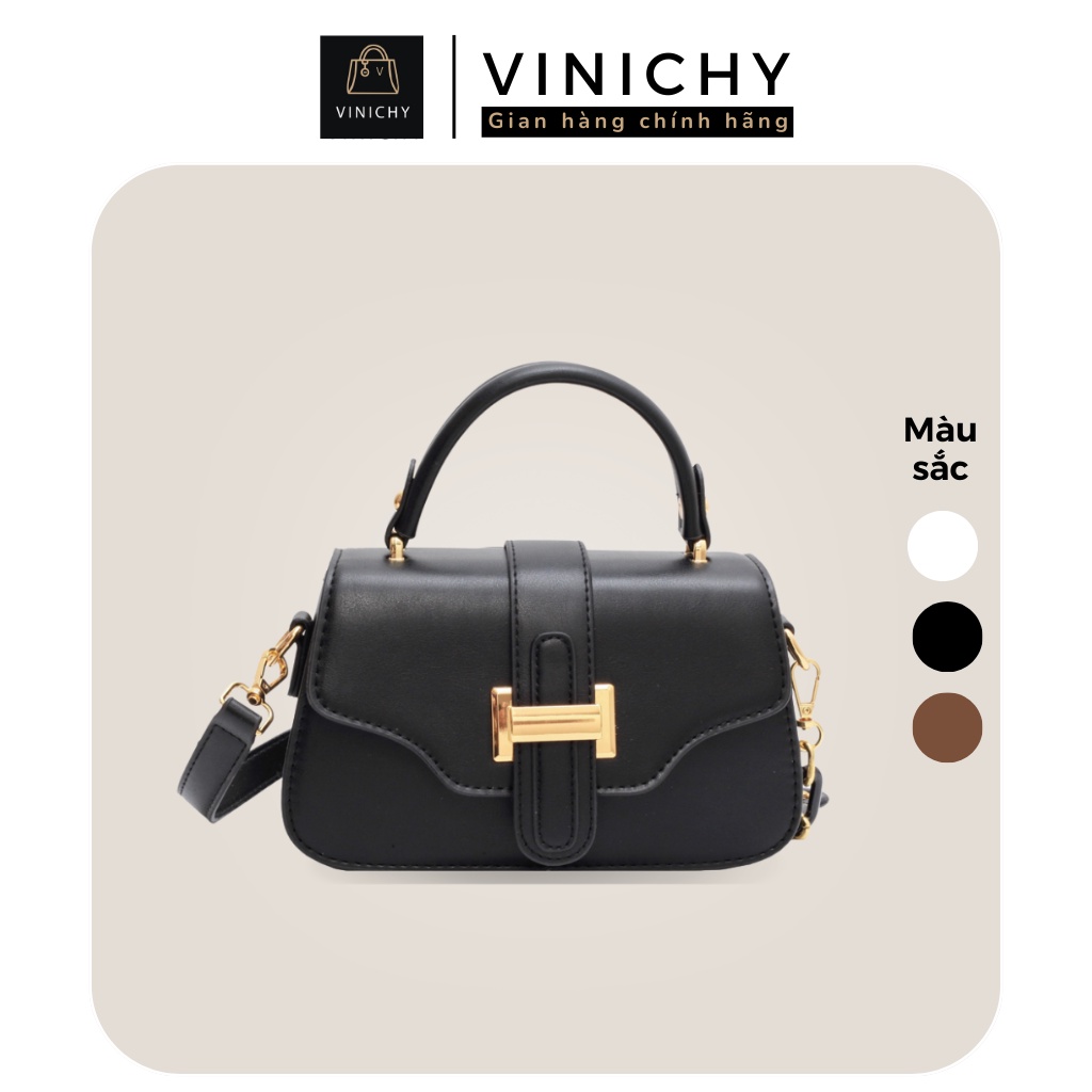 Túi xách nữ đeo chéo, đeo vai VINICHY, da đẹp, thời trang cao cấp size 21cm HA307