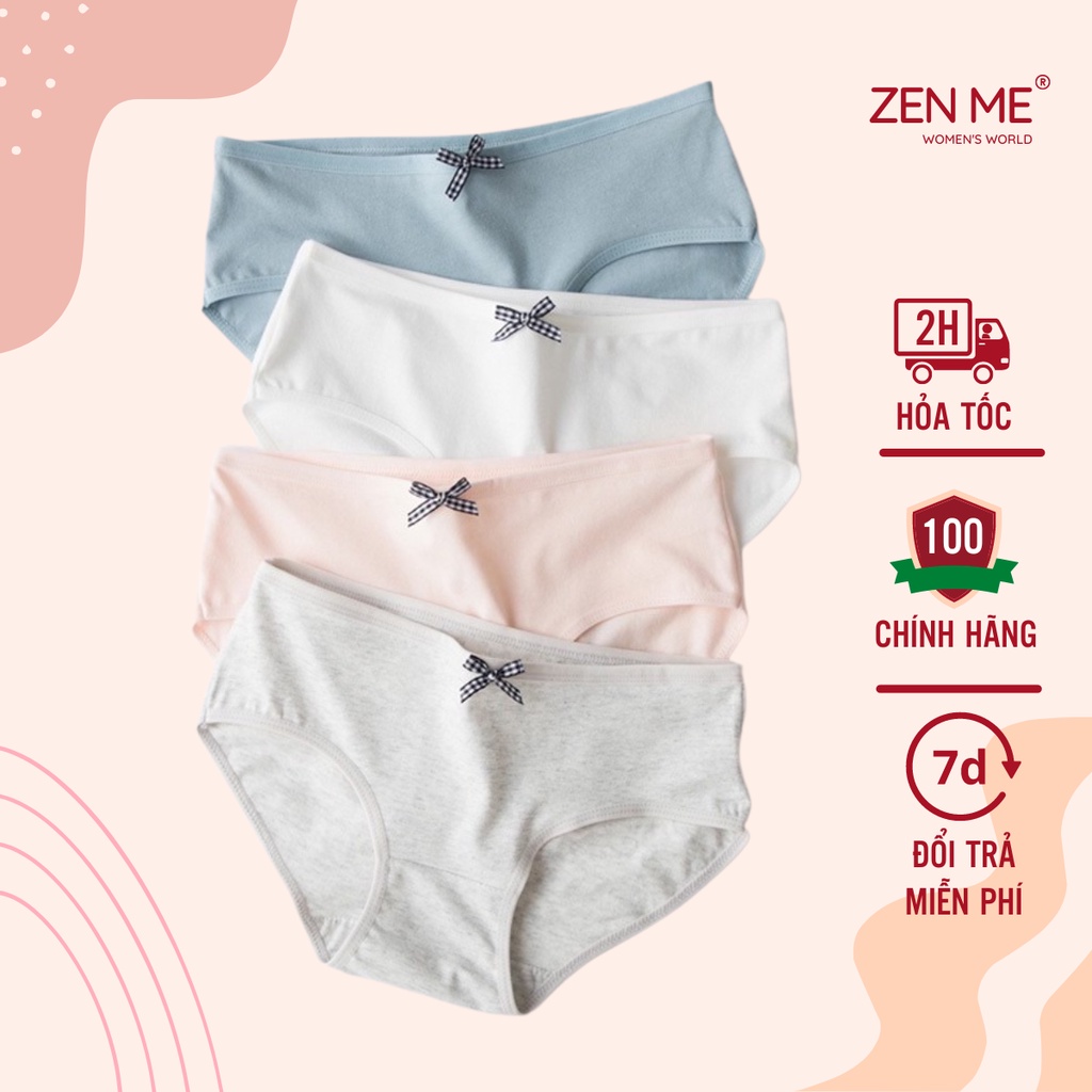 Combo 05 Quần Lót Nữ Zen Me Cotton Kháng Khuẩn Siêu Thấm Hút Mềm Mại Dịu Nhẹ