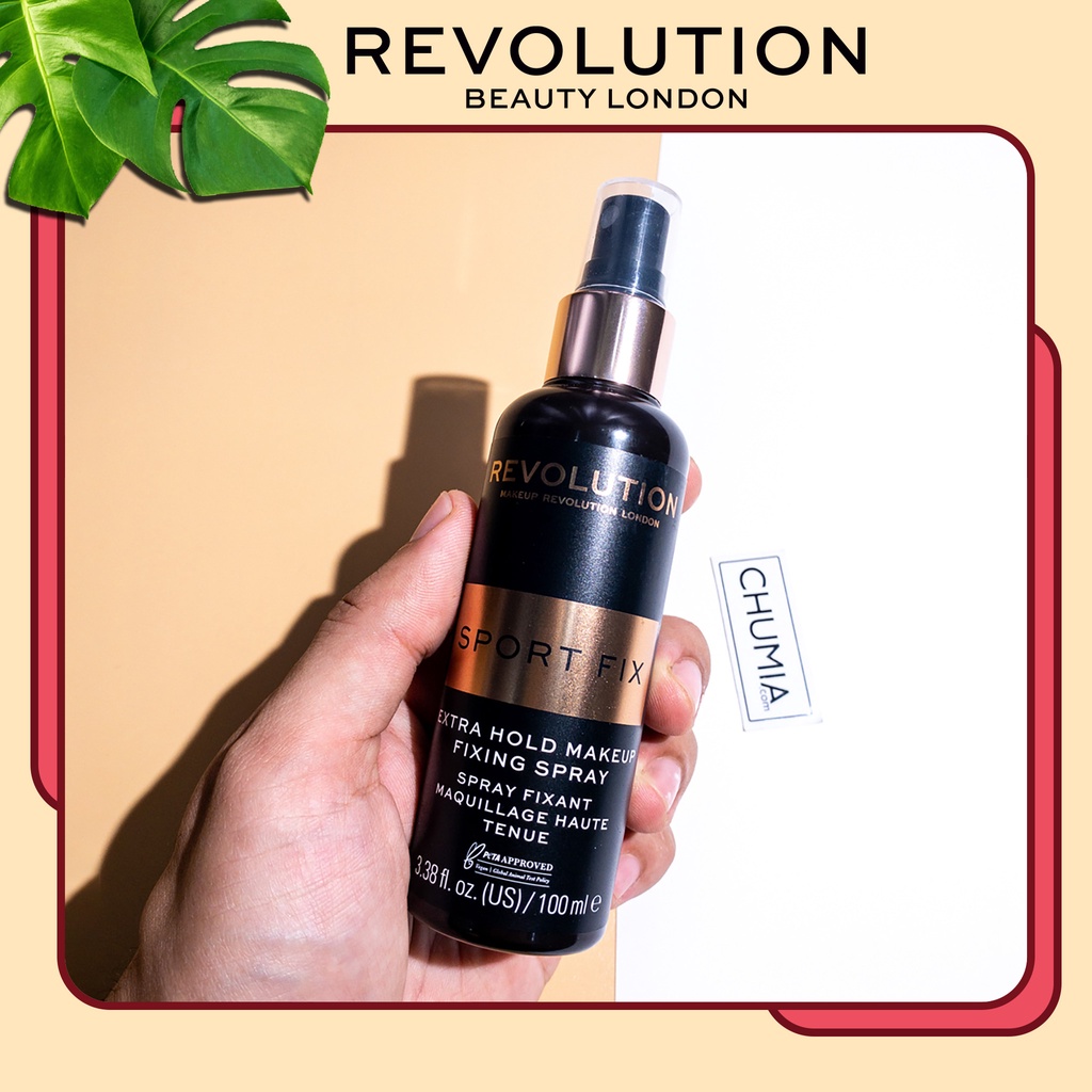 Xịt khóa makeup REVOLUTION sport fix 100ml khóa nền giữ lớp trang điểm