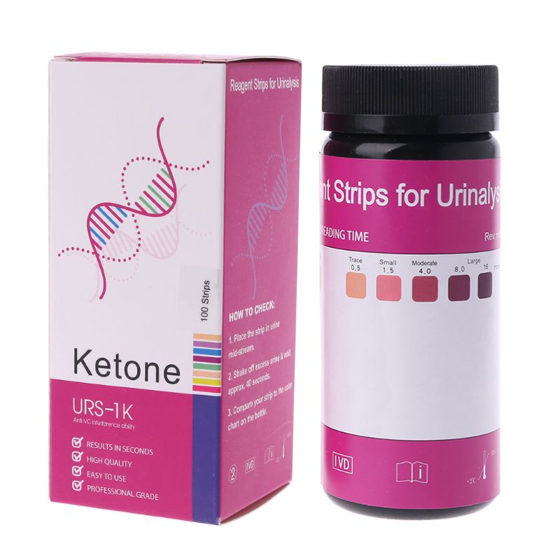 Ppy 100 Chiếc Keto Test Strip Kiểm Tra Ketones Nước Tiểu Trên Chế Độ Ăn Ít Carb Ketogenic