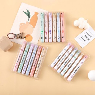 Bộ 6 Bút Lông Vuốt Mèo Màu macaron Dễ Thương