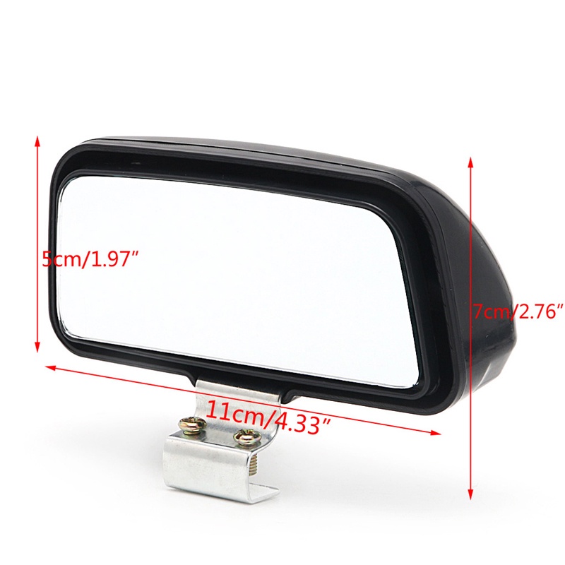 Redbaiaa1 1 Xe Tải Ô Tô Unversal Có Thể Điều Chỉnh Góc Rộng Gương Chiếu Hậu Điểm Mù 11x7cm