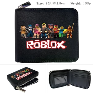 Hot Game Roblox Đen Đơn Giản Thường Ngày Sinh Viên Ví Ngắn Bé Trai Cô Gái Hoạt Hình ID Đồng Xu Bifold Ví Ngắn