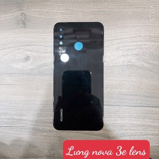 Lưng vỏ huawei nova 3e, nắp lưng, lưng kính có kính camera ngoài, viền lens p20 lite, NE-TL00, ANE-LX1, ANE-LX2, ANE-LX3