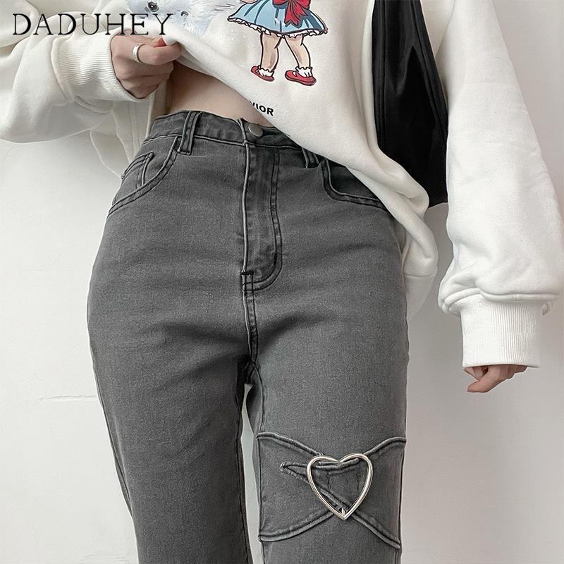 Ảnh Quần jean Daduhey lưng cao co dãn ống loe thời trang phong cách Hàn Quốc mới 2023 3