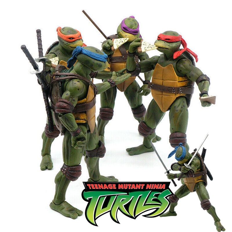 7 "Neca Đồ Chơi Mô Hình Thiếu Niên Đột Biến Ninja Nhân Vật Rùa Hành Động
