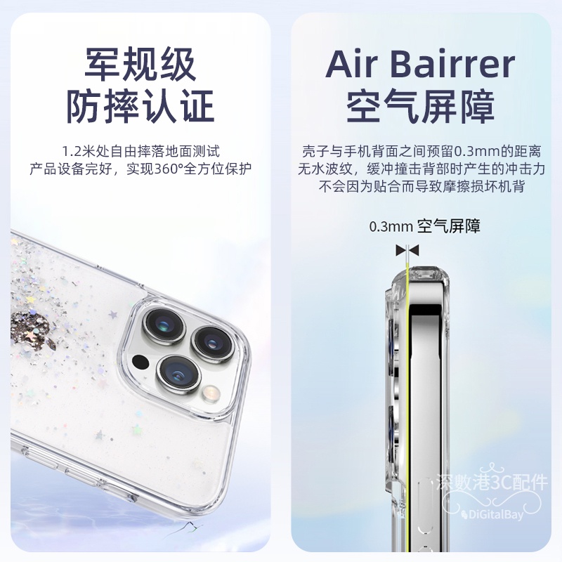 SwitchEasy Fish Dominoes iPhone 13 Vỏ điện thoại Vỏ bảo vệ Starry Sky Series Ngôi sao đêm Đặc điểm kỹ thuật quân sự Chống sốc Apple 13Pro Dây buộc chuyển màu trọn gói