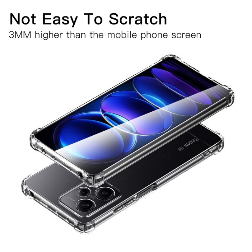 Ốp Điện Thoại Silicon Trong Suốt Chống Sốc Cho Redmi 10 5G 12C 11 Prime 5G Note 11E 11R 12 Pro Speed K60 Pro K60e