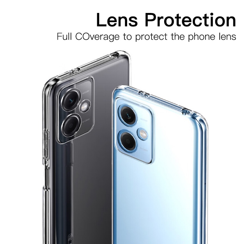 Ốp Điện Thoại Silicon Trong Suốt Chống Sốc Cho Redmi 10 5G 12C 11 Prime 5G Note 11E 11R 12 Pro Speed K60 Pro K60e