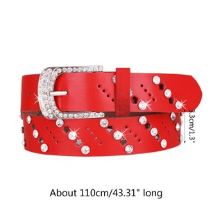 Vipdeal1 Y2k Dây Đeo Sang Trọng Kim Cương Giả Thắt Lưng Nóng Bé Gái Pha Lê Đính Thắt Lưng Bò Cô Gái