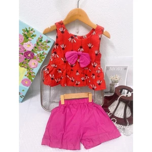 bộ bé gái 3 lỗ đũi tơ siêu cute cho bé gái size nhí 5-12kg ( dưới 1,5t nhé)