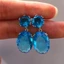 Xuyên Biên Giới Khuyên Tai zircon Lớn Hình Quả Trứng Cá Tính Thời Trang Âu Mỹ Có Nhiều Màu Có Sẵn