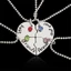 Bộ 4 Vòng cổ Tình Bạn Mặt Hình Nửa Trái Tim Thời Trang 2023 Best Friend Heart Pendant Necklace Adjustable Choker Jewelry Sets Geometry Couple Gift Party Jewelry Accessories Gift