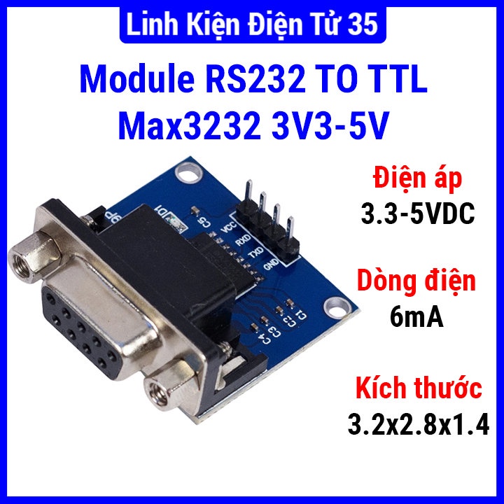 Module RS232 TO TTL Max3232 3V3-5V, kích thước nhỏ gọn,... | Shopee ...
